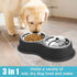 Double Dog Bowls | Stainless Steel Water and Food Bowls | Non-Slip Resin Station | Pet Feeder Bowls for Medium Dogs,