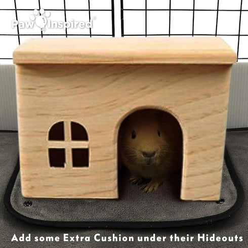 Paw Inspired Washable Guinea Pig Cage Liners, Fleece Bedding for Small Animals, Bamboo Charcoal Odor Control Pee Pads