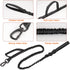 KCUCOP Tactical Dog Collar with Handle, Adjustable Military Collar with Metal Buckle and Patches for Large Dogs
