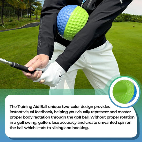 Cusprtm Golf Training Aid Ball for Impact Precision & Consistent Swings - Master Body Connection to Fix Slicing