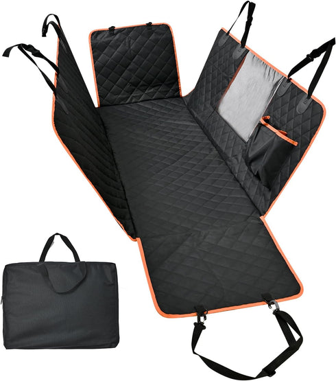 Amazon Basics Dog Car Seat Cover for Back Seat, Scratch-Resistant Nonslip Hammock