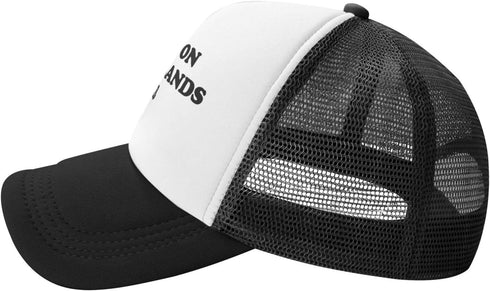 Funny Trucker Hat "Put It On My Husbands Tab," Adjustable Classic Fishing Cap for Men and Women, Black