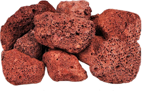 Tfwadmx Aquarium Red Lava Rock, 10 Pack Volcanic Pumice Stones for Betta Tank Fish and Shrimp