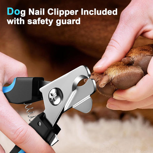 SNMDQZ Trimmers, 2 2 Dog Nail Grinder, Dog Nail and Clippers Kit with LED Lights. Super Quiet Electric Pet Nail