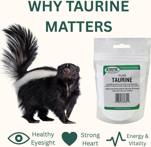 Taurine Powder | Food Topper for Heart, Vision & Daily Wellness | Amino Acid Supplement for Small & Large Pets