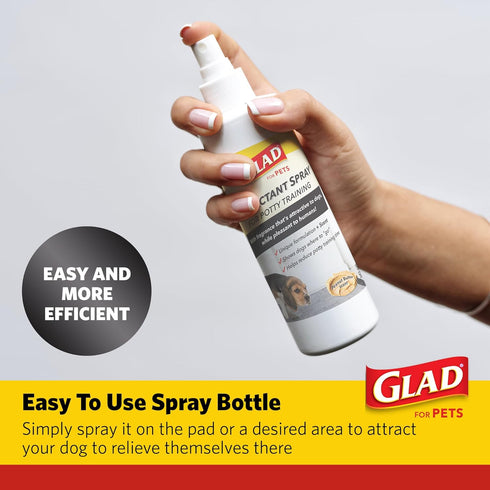 Glad for Pets Attractant Spray for Potty Training Dogs & Puppies, Peanut Butter Scent, 16oz Indoor or Outdoor Training