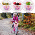 Kid Bike Basket - Flower Style Plastic Front Handlebar Basket for Outdoor Cycling