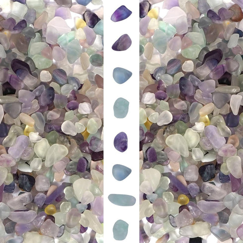 2lb Fluorite Crystal Aquarium Gravel - Natural Crushed Crystal Chip Bulk for Fish Tank Decoration