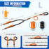 Lukovee Double Dog Leash - No Tangle 360° Swivel Heavy Duty Reflective Lead for Dogs (Orange, L)