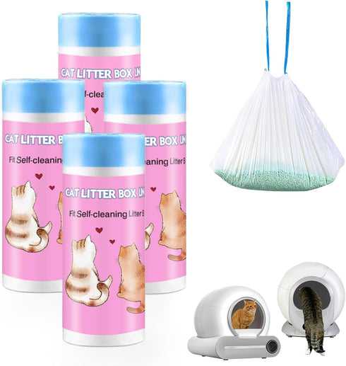 Joddguu 100 Count Self-Cleaning Cat Litter Box Liners Compatible With Pet Cove Automatic