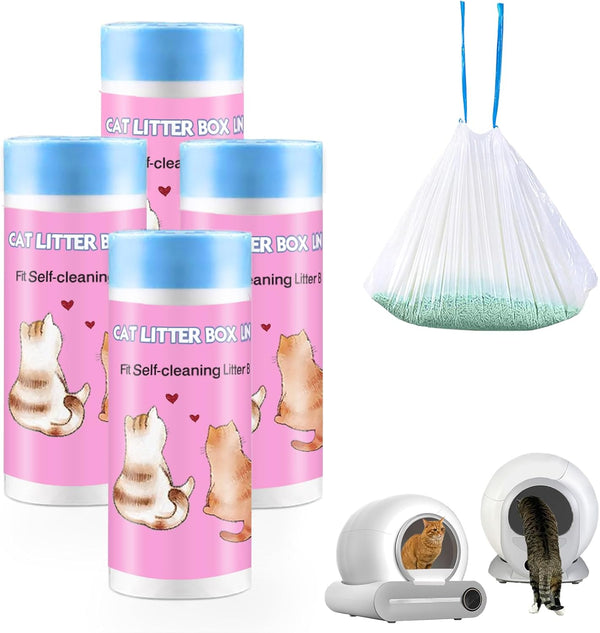 Joddguu 100 Count Self-Cleaning Cat Litter Box Liners Compatible With Pet Cove Automatic