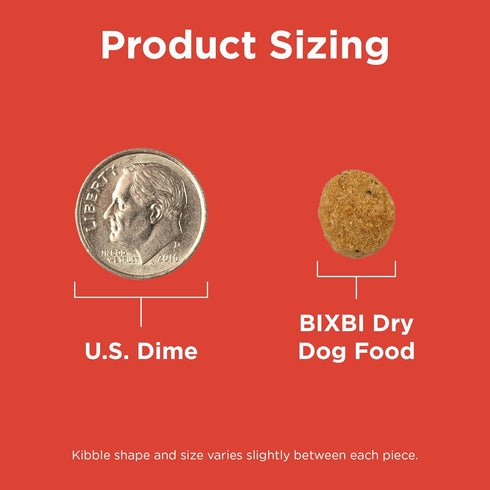 4 lbs BIXBI Rawbble Freeze-Dried Raw Coated Dog Food, Beef Fresh Meat, No Meat Meals, Grain-Free USA Made