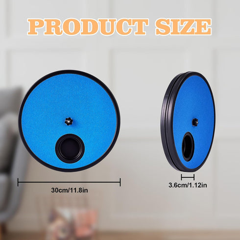 Swirge 3 1 in Rotatable Dog Scratch Board with Food Storage Compartment Box Round Stress-Free Scratch Pad ABS Nail