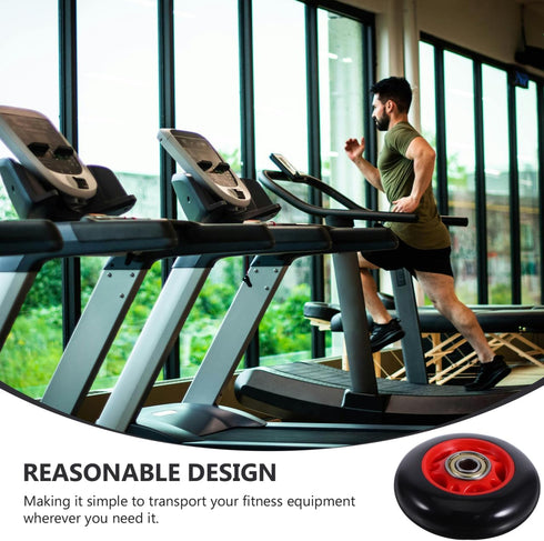 HONITANO 4Pcs Fitness Roller Wheels for Gym Equipment Plastic Pulley Replacement for Treadmills Stationary Bikes Smooth