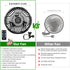 10400 24 1PC Roykaw Golf Cart Fan mAh Rechargeable Battery Powered, Hrs Work Portable Fan with LED Light for Nighttime