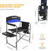 Backpacking KingCamp Portable Camping Chair, Folding Directors Chair Compact Outdoor Chair with Side Table Cup Holder