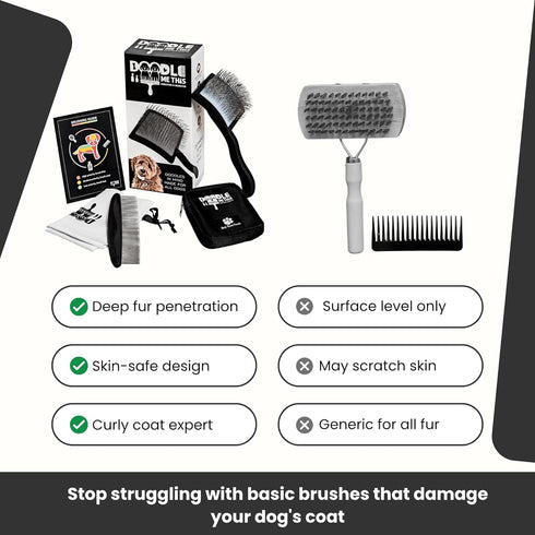 Large Black Slicker Dog Brush - Effortless Detangling for Your Pet
