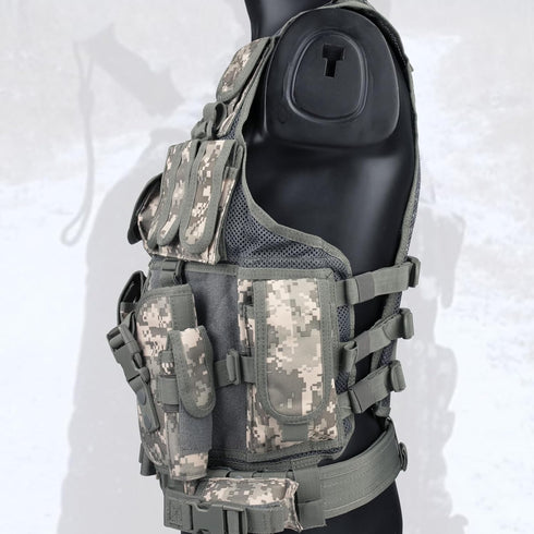 YAKEDA Adjustable Fit Tactical Outdoor CS Game Vest for Adults