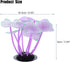 VOCOSTE Soft Silicone Glowing Aquarium Mushroom Coral, Fluorescence Aquatic Artificial Coral for Fish Tank Decoration