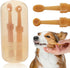 TOYANDONA Pet Toothbrush Set Soft Silicone Dual-Headed Toothbrush for Cats and Small