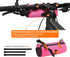 KOSIBATE Bike Handlebar Bag, Bicycle Frame Bag with Shoulder Strap for Mountain Road Bikes (Pink)