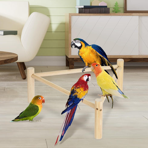 2P Chicken Perch for Coop & Brooder, Pine Wooden Chicken Toys & Coop Accessories for Chicken Triangular Gym Roosting