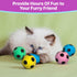 SPOT Sponge Soccer Ball Cat Toys - Interactive Plush Toy, Fun for Cats & Kittens to Bat & Chase, 1.5" Assorted 4-Pack