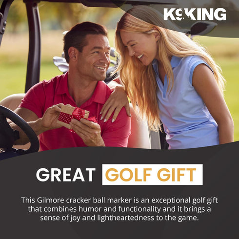 K9King Ultimate Cracker Golf Ball Marker Set with Magnetic Hat Clip, Premium Accessories for Golf Gifts