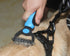 Maxpower Planet Pet Grooming Brush - Extra Wide Double Sided Dematting Rake for Dogs and Cats, Blue, S
