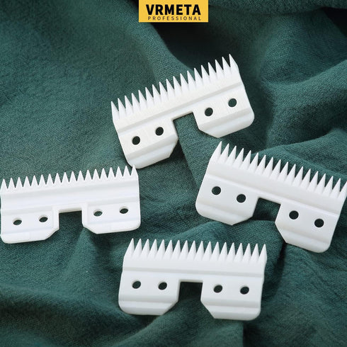 4 Pcs Fast Feed Ceramic Blades - Fit Oster Fast Feed Clipper & Wahl KM Series, Replacement Blade Set