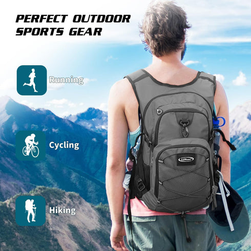 Hydration Backpack with 3L Water Bladder, Insulated Lightweight Pack for Hiking, Cycling, Camping