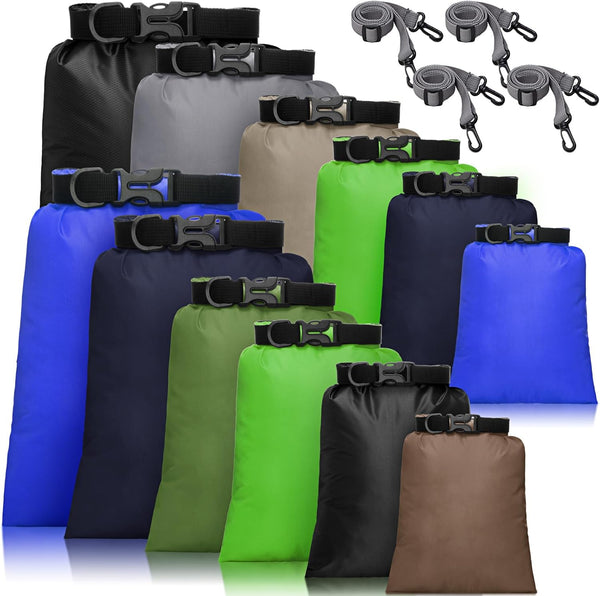 Shappy Waterproof Dry Bag Set, 15 L+ 8 L +5 L+4 L+3 L+ 2 L, Lightweight Sacks for Kayaking, Rafting