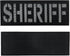Reflective Laser Cut Sheriff Patch Small 4x1.4 inch Subdued Black for Tactical Vest Bags Backpacks