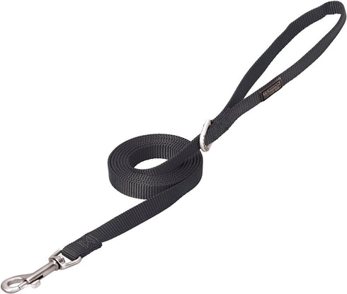 Nylon Single-Ply Dog Leash Black, 5/8" x 6'