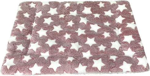 iMaylex Soft Pad Dog Bed Mat, Thicken Warm Reversible Fluffy Pet Sleeping Mattress, Star Pattern, Cameo Brown, Large