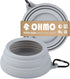 OHMO Collapsible Dog Water Bowl, No Spill Design, 24oz Medium, Portable Pet Bowl for Road Trips, Ash Color