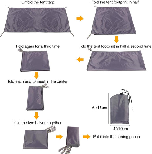 REDCAMP Waterproof Camping Tent Tarp, 71"x83", Multifunctional Tent Footprint for Camping and Hiking