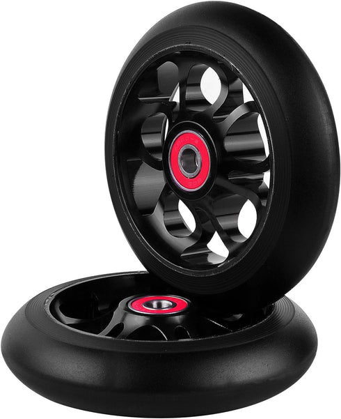 Z-FIRST 2Pcs 110mm 9 Pro Scooter Wheels with Abec Bearings Fit for MGP/Razor/Lucky Envy/Vokul Pro Scooters Replacement