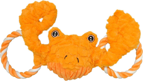 Jolly Tug-a-Mal Crab Tug/Squeak Toy, Medium, Jolly Pets, Crab (JTA63)