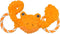 Jolly Tug-a-Mal Crab Tug/Squeak Toy, Medium, Jolly Pets, Crab (JTA63)