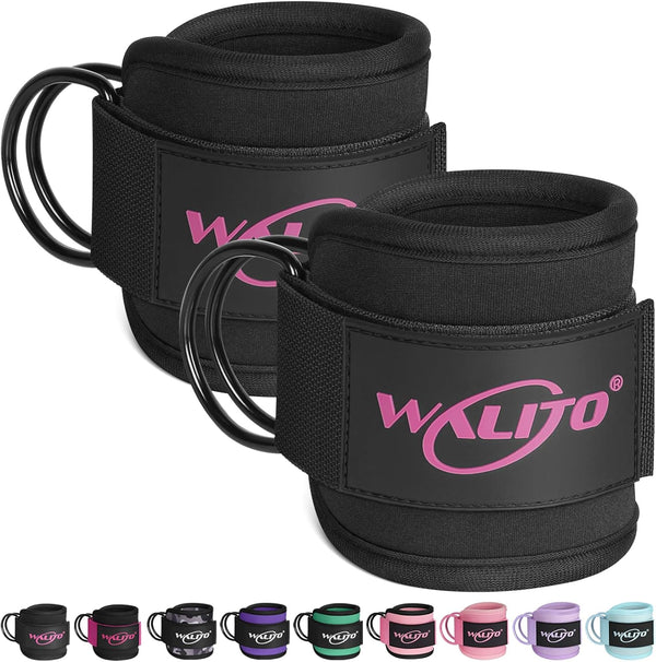 WALITO Gym Ankle Straps for Working Out, Glute Ankle Cuff Kickback Strap for Women, Gym Cable Machine Accessories