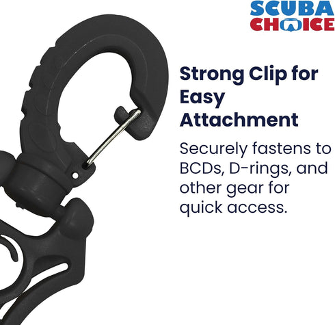 Scuba Choice Double Hose Holder Clip, Durable & Lightweight, Easy Snap-On Design for Tangle-Free Diving
