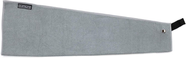 Clothlete Magnetic Microfiber Golf Towel 16" x 24" (Gray, 1 Pack)