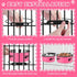 2 Pack Mountable Stainless Steel Kennel Bowls for Dogs, No Spill Hanging Water Bowls with Clamp Holder (Hot Pink)