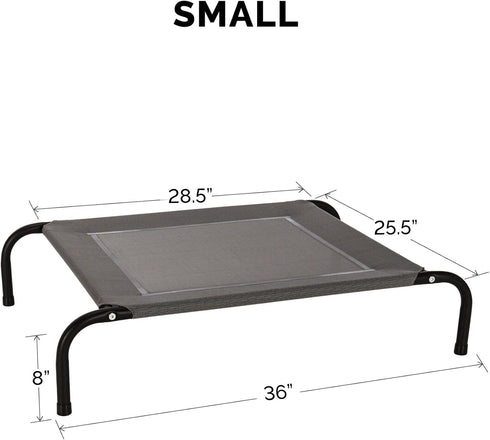 Furhaven Elevated Pet Cots, Cooling Nylon Mesh Hammock for Small Dogs & Cats, Graphite Gray