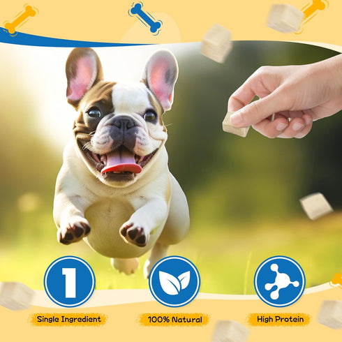 10.58 oz gazeupon Freeze Dried Chicken Dog Treats, Single Ingredient, High Protein Training Treats & Food Topper