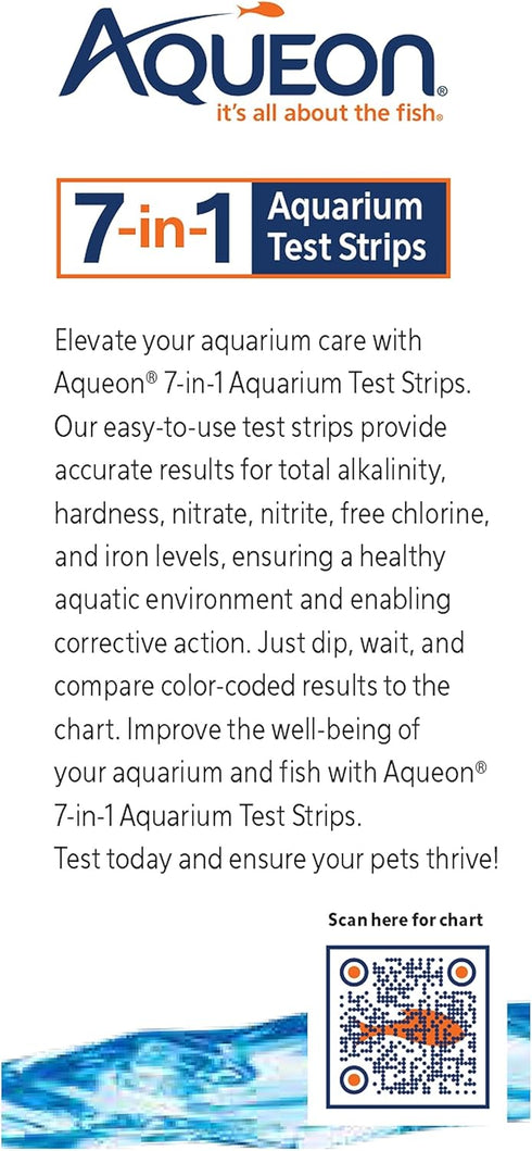 Aqueon 7-in-1 Test Strips for Aquarium - 50 Count