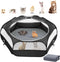 2-in-1 Small Animals Playpen with Pad, Waterproof Small Pet Cage Tent with