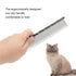 Pet Comb Dog Grooming Tool with Long and Short Teeth for Comfortable Pet Hair Removal, Black