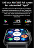 Smart Watch with 1.96" AMOLED HD Screen, Full Health Monitor, Low Power Consumption for Women & Men, Orange